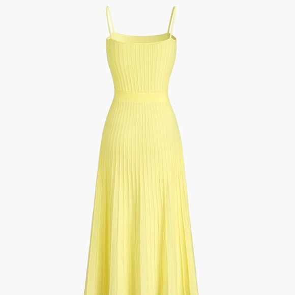 Yellow Rib Midi Sundress - Picture 3 of 4